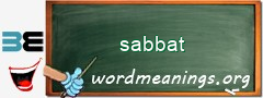 WordMeaning blackboard for sabbat